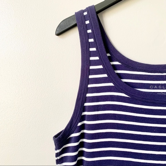 NWT Caslon Blue/White Stripped Tank Top - Picture 5 of 7